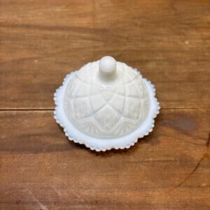 Vintage Milk Glass Butter Dish Thumbelina